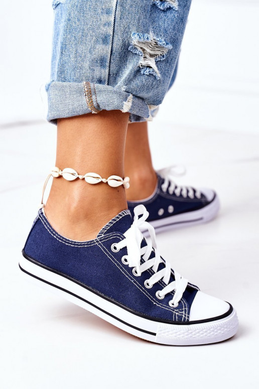 Klassikalise mudeli vabaaja jalanõud tumesinist värvi