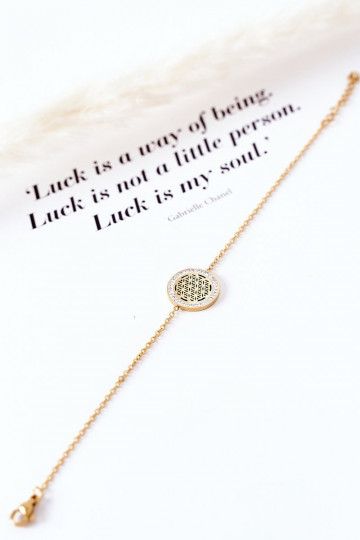 Käevõru  säravate kristallidega Kuldset värvi 2