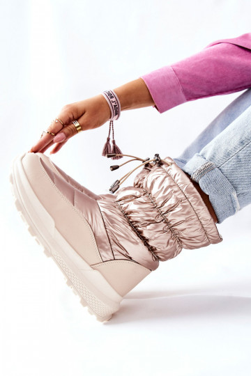 voodriga nööpidega lumesaapad tõmblukuga Kuldset värvi Starbone