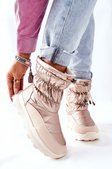 voodriga nööpidega lumesaapad tõmblukuga Kuldset värvi Starbone 2