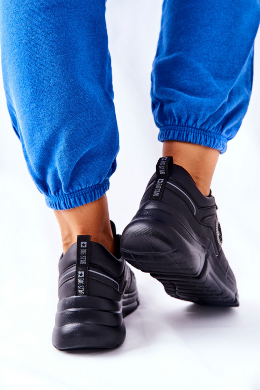 Sportliku stiiliga jalanõud platvormiga Big Star II274313 mustad Sportliku stiiliga jalanõud platvormiga Big Star II274313 mustad