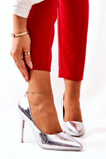 kõrge kontsaga  Hõbedat värvi Tissoria