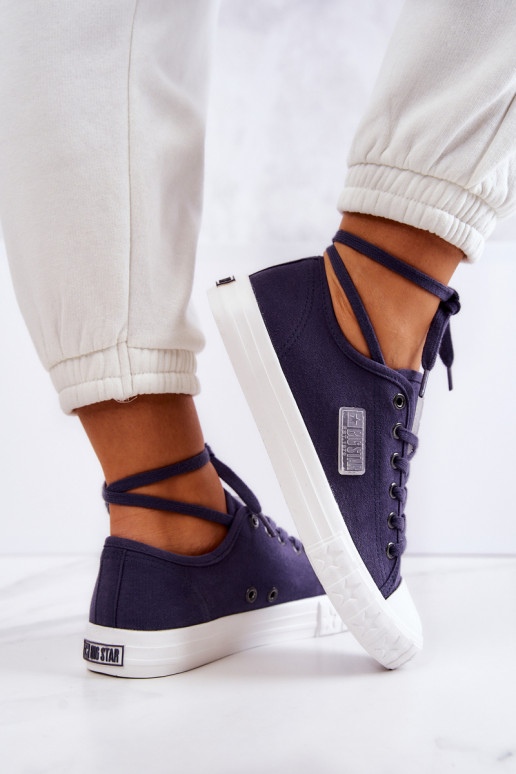 Klassikalise mudeli Naistesaapad BIG STAR JJ274494 tumesinist värvi