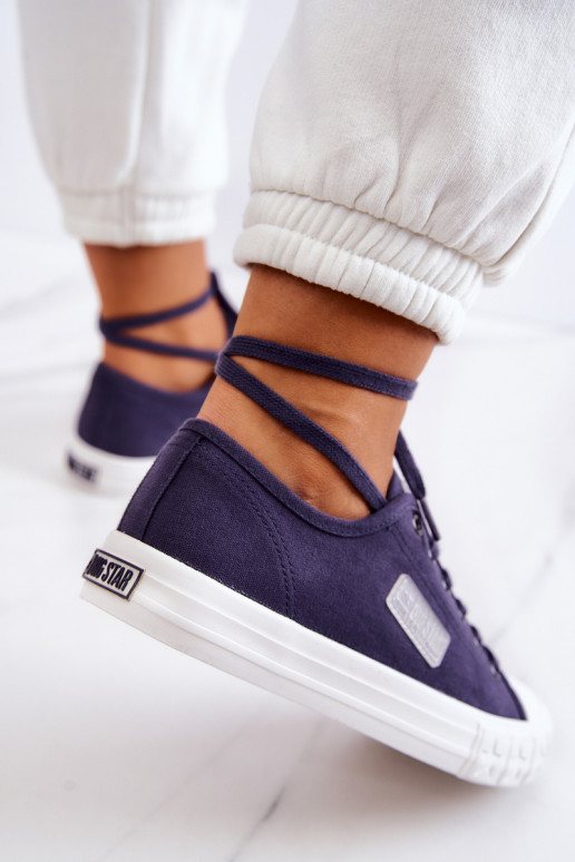 Klassikalise mudeli Naistesaapad BIG STAR JJ274494 tumesinist värvi