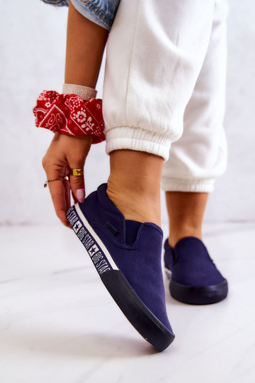 Spordijalatsid Slip-on Big Star HH274011 tumesinist värvi Spordijalatsid Slip-on Big Star HH274011 tumesinist värvi