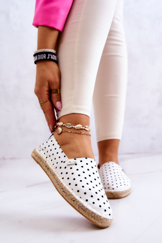 espadrillid täppidega Big Star JJ274870 valget värvi