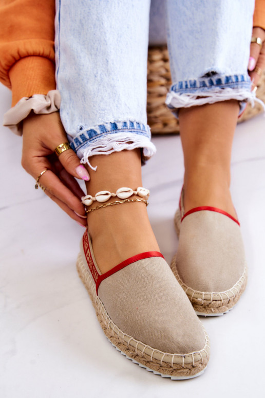 Riidest espadrillid  Big Star JJ274879 beeži värvi