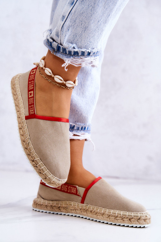 Riidest espadrillid  Big Star JJ274879 beeži värvi Riidest espadrillid  Big Star JJ274879 beeži värvi
