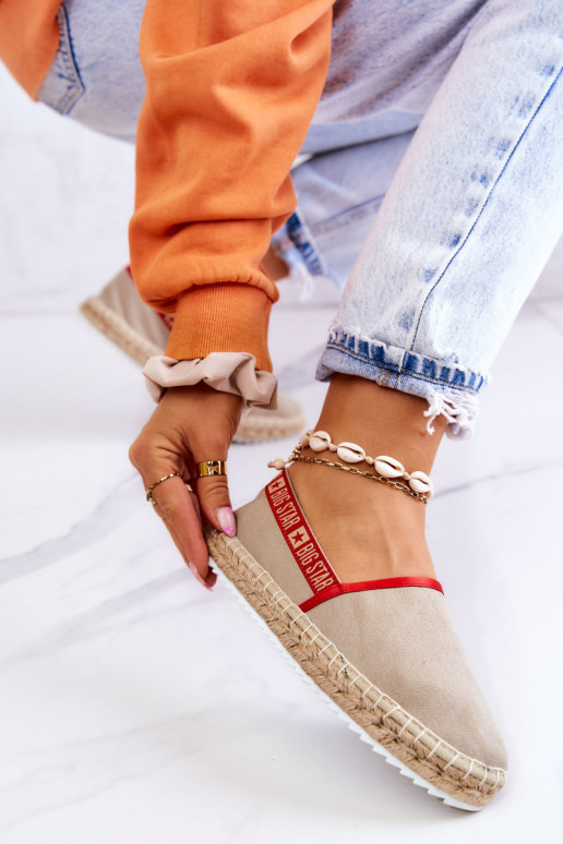 Riidest espadrillid  Big Star JJ274879 beeži värvi Riidest espadrillid  Big Star JJ274879 beeži värvi
