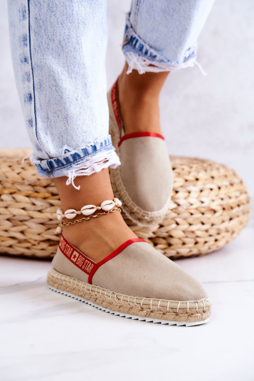 Riidest espadrillid  Big Star JJ274879 beeži värvi