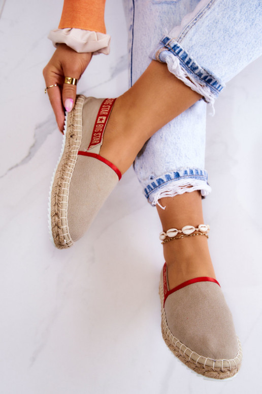 Riidest espadrillid  Big Star JJ274879 beeži värvi Riidest espadrillid  Big Star JJ274879 beeži värvi
