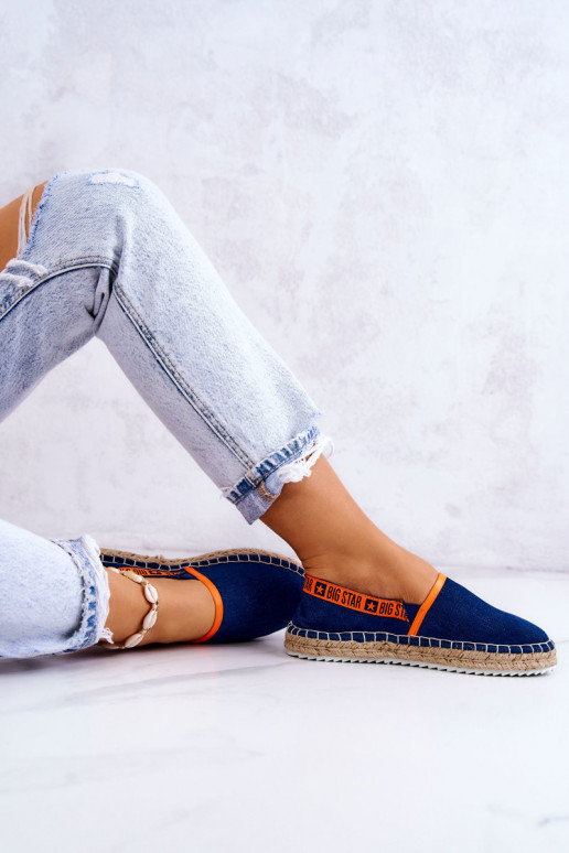 Riidest espadrillid  Big Star JJ274877 tumesinist värvi
