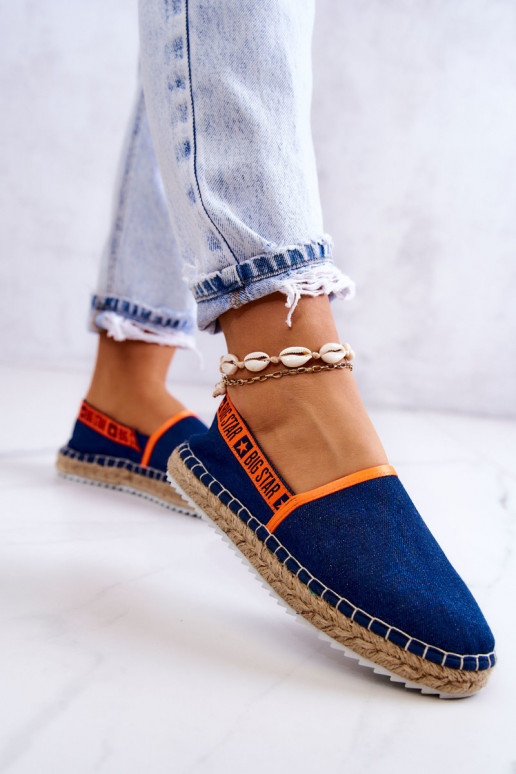 Riidest espadrillid  Big Star JJ274877 tumesinist värvi