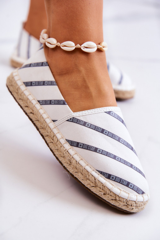 Klassikalise mudeli espadrillid Big Star JJ274959 valget värvi