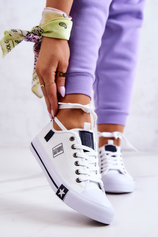 Klassikalise mudeli madalad tennised Big Star JJ274255 valget värvi