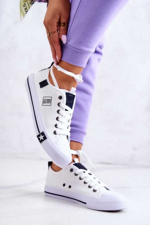 Klassikalise mudeli madalad tennised Big Star JJ274255 valget värvi