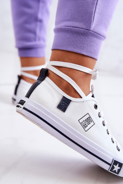 Klassikalise mudeli madalad tennised Big Star JJ274255 valget värvi