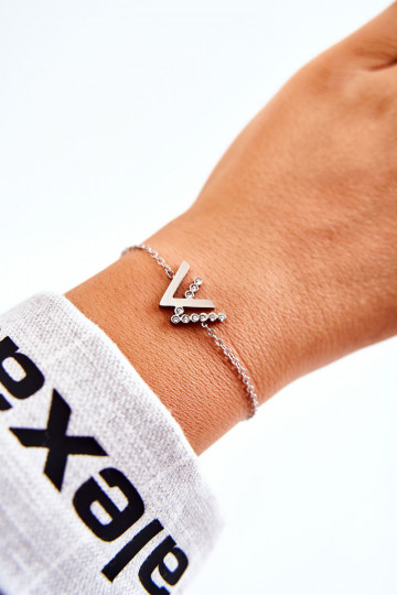 Käevõru  säravate kristallidega Hõbedat värvi 2