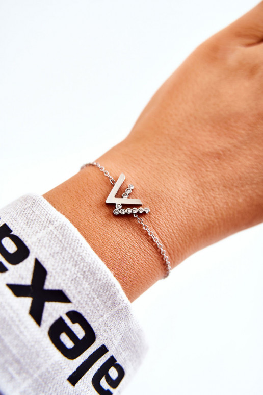 Käevõru  säravate kristallidega Hõbedat värvi Käevõru  säravate kristallidega Hõbedat värvi