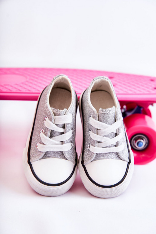 Laste vabaajajalatsid nööritavad Hõbedat värvi Wella Laste vabaajajalatsid nööritavad Hõbedat värvi Wella