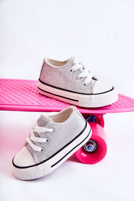 Laste vabaajajalatsid nööritavad Hõbedat värvi Wella Laste vabaajajalatsid nööritavad Hõbedat värvi Wella