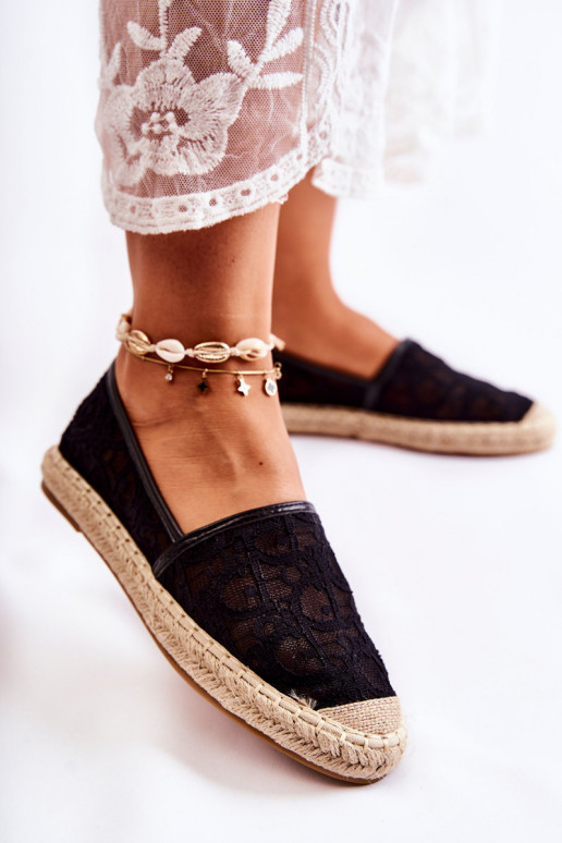 Klassikalise mudeli   espadrillid  mustad Catris