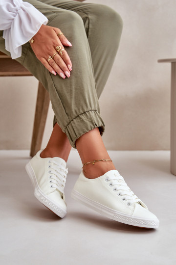 nööritavad Klassikalise mudeli vabaaja jalanõud valget värvi Misima