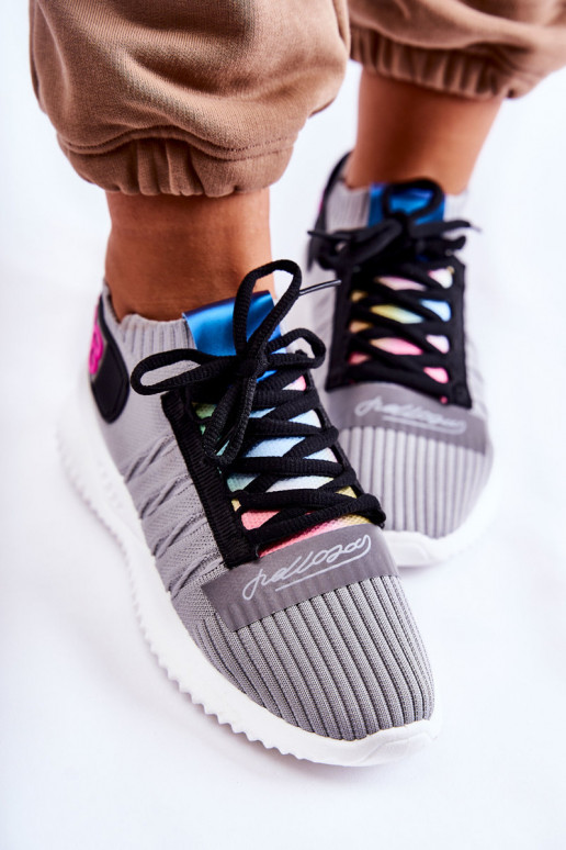 Sportliku stiiliga jalanõud Sneakers tüüpi jalanõud Halli värvi Klayra