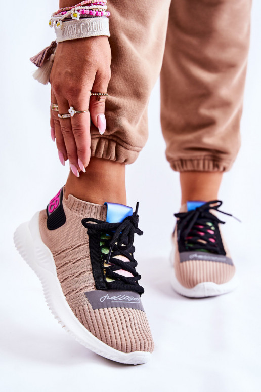 Sportliku stiiliga jalanõud Sneakers tüüpi jalanõud beeži värvi Klayra Sportliku stiiliga jalanõud Sneakers tüüpi jalanõud beeži värvi Klayra