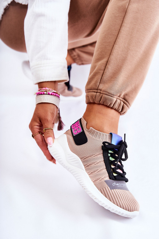 Sportliku stiiliga jalanõud Sneakers tüüpi jalanõud beeži värvi Klayra Sportliku stiiliga jalanõud Sneakers tüüpi jalanõud beeži värvi Klayra