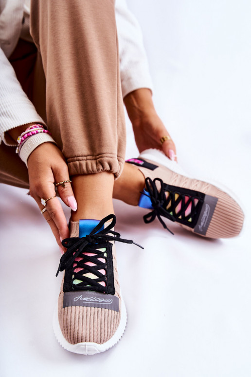 Sportliku stiiliga jalanõud Sneakers tüüpi jalanõud beeži värvi Klayra