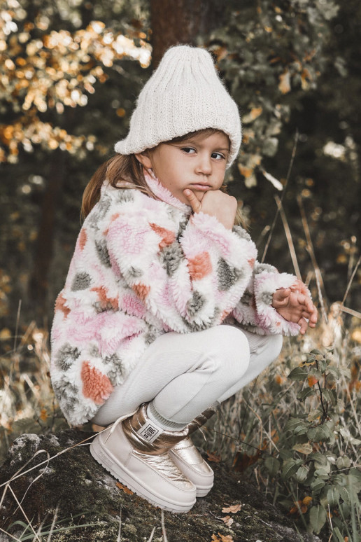 Nööpidega lumesaapad Big Star KK374221 beeži värvi-Kuldset värvi Nööpidega lumesaapad Big Star KK374221 beeži värvi-Kuldset värvi