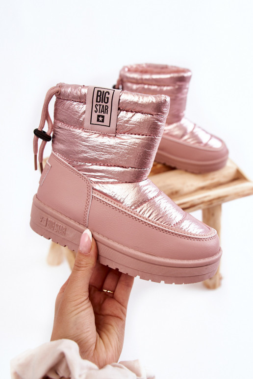 Nööpidega lumesaapad Big Star KK374219 Tumeroosad värvi