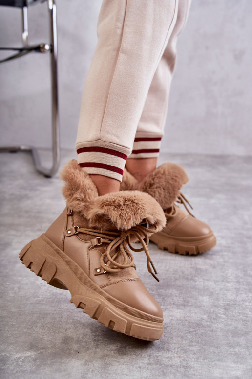 voodriga Naiste poolsaapad jalanõud beeži värvi Charles voodriga Naiste poolsaapad jalanõud beeži värvi Charles