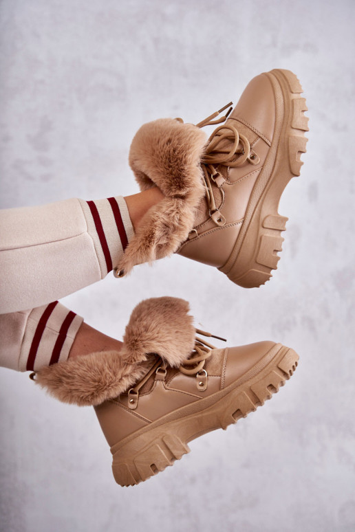 voodriga Naiste poolsaapad jalanõud beeži värvi Charles voodriga Naiste poolsaapad jalanõud beeži värvi Charles