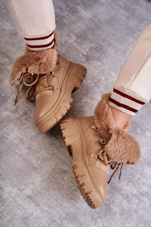 voodriga Naiste poolsaapad jalanõud beeži värvi Charles voodriga Naiste poolsaapad jalanõud beeži värvi Charles