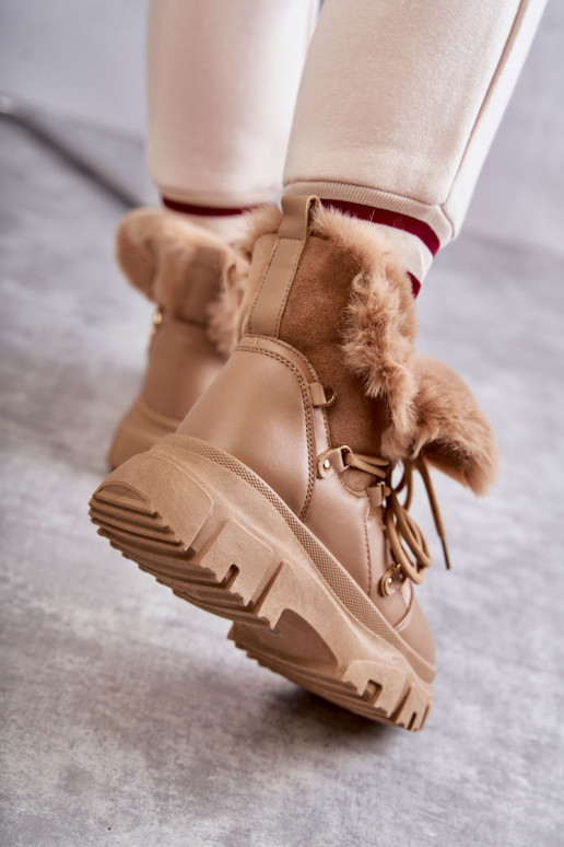 voodriga Naiste poolsaapad jalanõud beeži värvi Charles voodriga Naiste poolsaapad jalanõud beeži värvi Charles