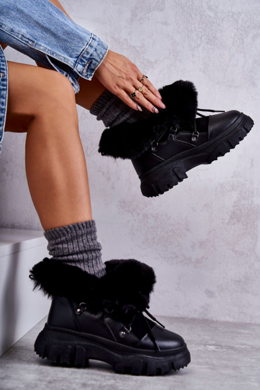 voodriga Naiste poolsaapad jalanõud mustad Charles voodriga Naiste poolsaapad jalanõud mustad Charles