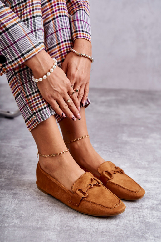 seemisnakhsed Mokassiinid kaunistustega pruunid värvi Santi seemisnakhsed Mokassiinid kaunistustega pruunid värvi Santi