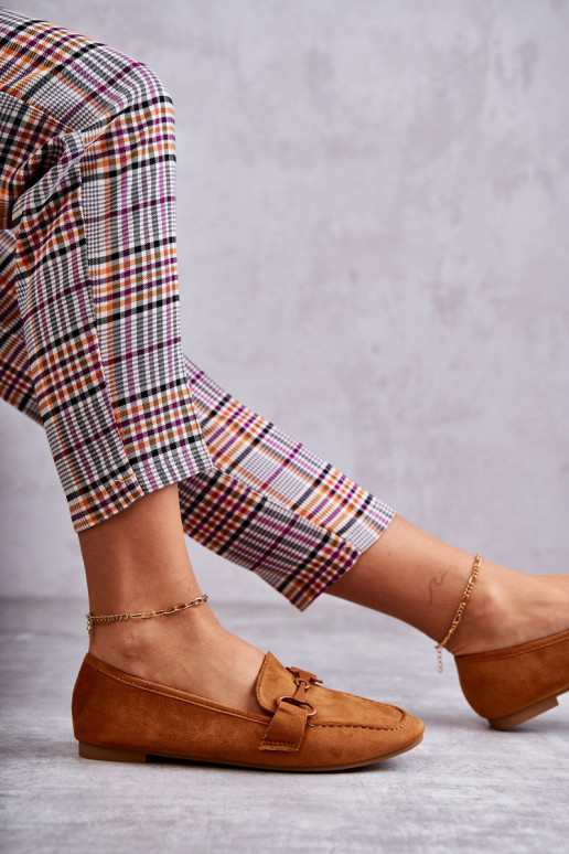 seemisnakhsed Mokassiinid kaunistustega pruunid värvi Santi seemisnakhsed Mokassiinid kaunistustega pruunid värvi Santi