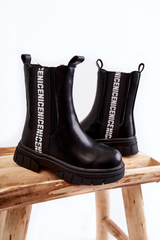 Laste jalanõud Saapad voodriga mustad Kimmy Laste jalanõud Saapad voodriga mustad Kimmy