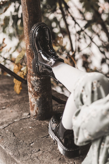 Laste jalanõud Laque voodriga Naiste poolsaapad mustad Porky 2