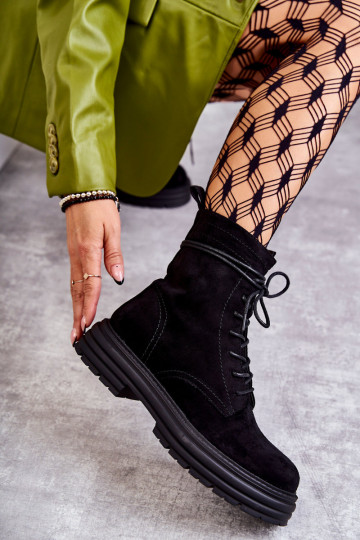 seemisnakhsed Naiste poolsaapad nööritavad mustad Afra 2