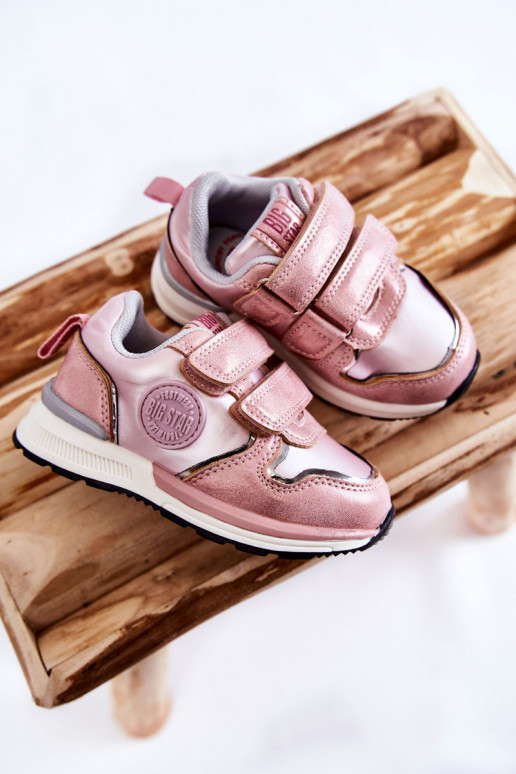 Laste spordijalatsid su limpančiais užsegimais Memory Foam System Big Star KK374180 Tumeroosad värvi