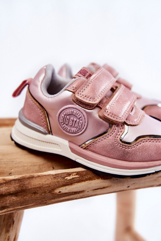 Laste spordijalatsid su limpančiais užsegimais Memory Foam System Big Star KK374180 Tumeroosad värvi