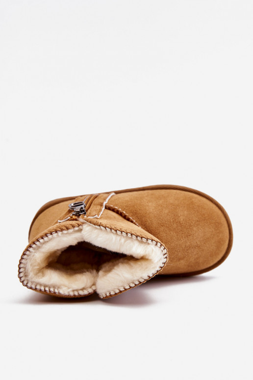 Laste jalanõud  voodriga Naiste poolsaapad nööpidega lumesaapad pruunid värvi Catellie Laste jalanõud  voodriga Naiste poolsaapad nööpidega lumesaapad pruunid värvi Catellie