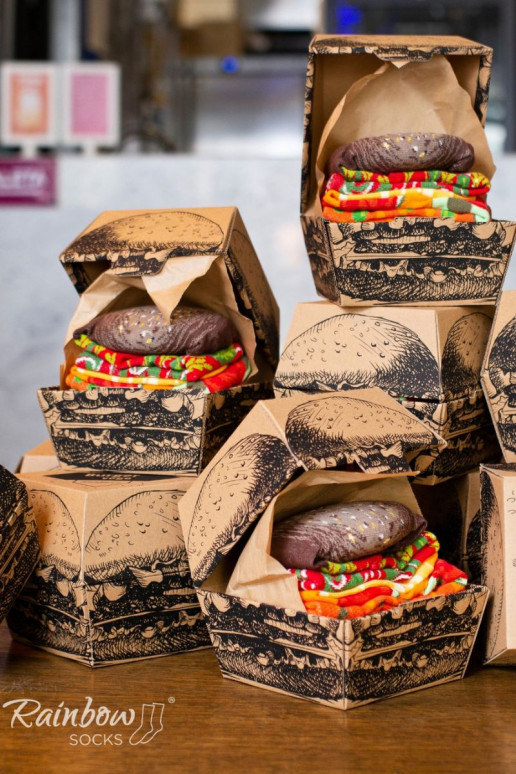 Vikerkaare sokid Burger Vege 2 paari Vikerkaare sokid Burger Vege 2 paari