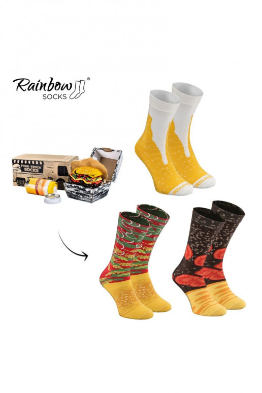 Sokid komplekt Food Truck Socks Box  3 paar Sokid komplekt Food Truck Socks Box  3 paar
