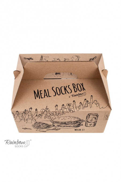 Vikerkaare sokid Meal Socks Box Burger  5 Par Vikerkaare sokid Meal Socks Box Burger  5 Par
