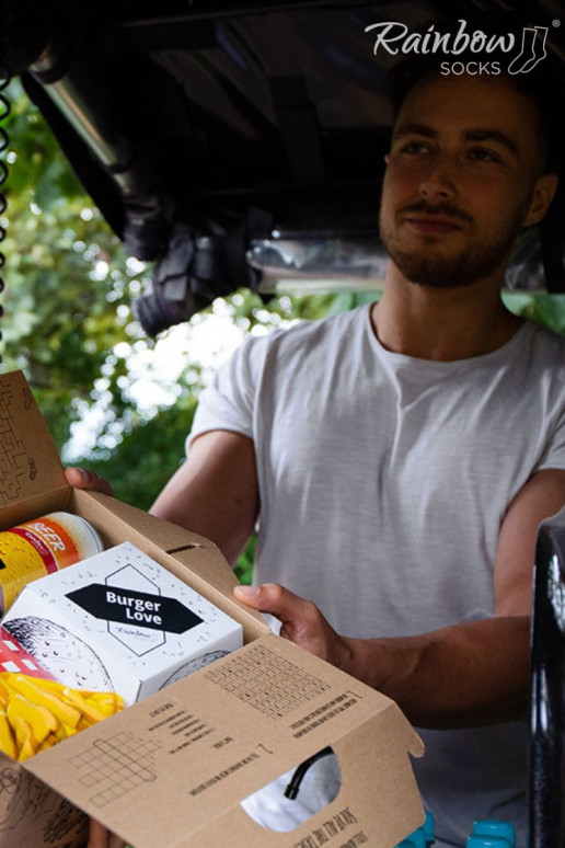 Vikerkaare sokid Meal Socks Box Burger  5 Par Vikerkaare sokid Meal Socks Box Burger  5 Par